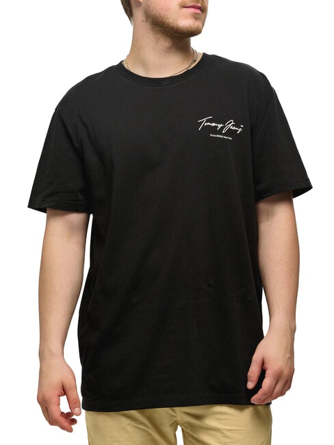 TOMMY HILFIGER TH JEANS Signature Cotton T-Shirt black - T-shirt