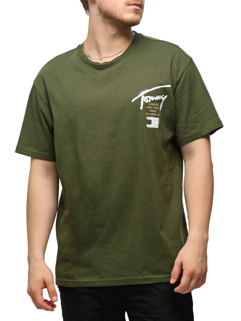 TOMMY HILFIGER TH JEANS City Cotton T-Shirt fatigue green - T-shirt