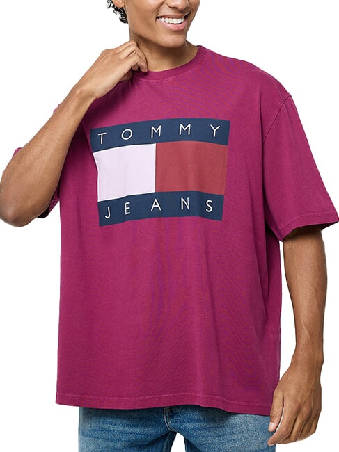 TOMMY HILFIGER TH JEANS Maxi Flag Cotton T-Shirt valley grape - T-shirt