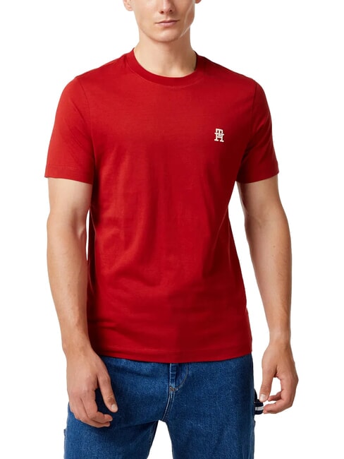 TOMMY HILFIGER TH Cotton T-shirt dark magma - T-shirt