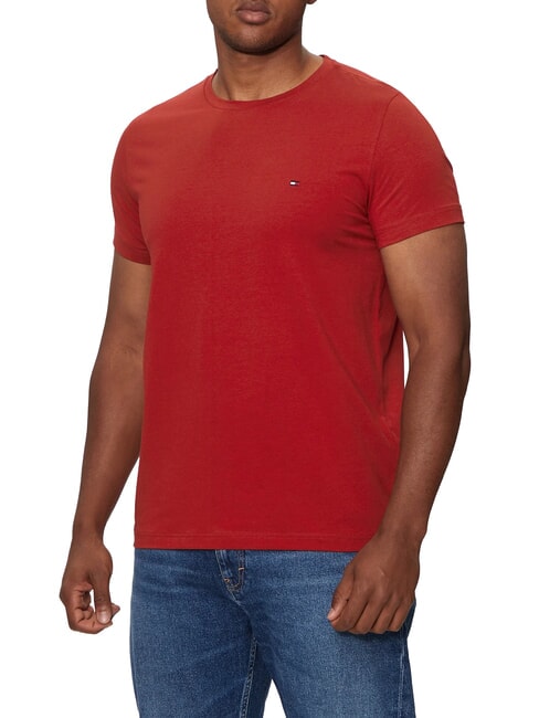 TOMMY HILFIGER  Men's stretch T-shirt dark magma - T-shirt