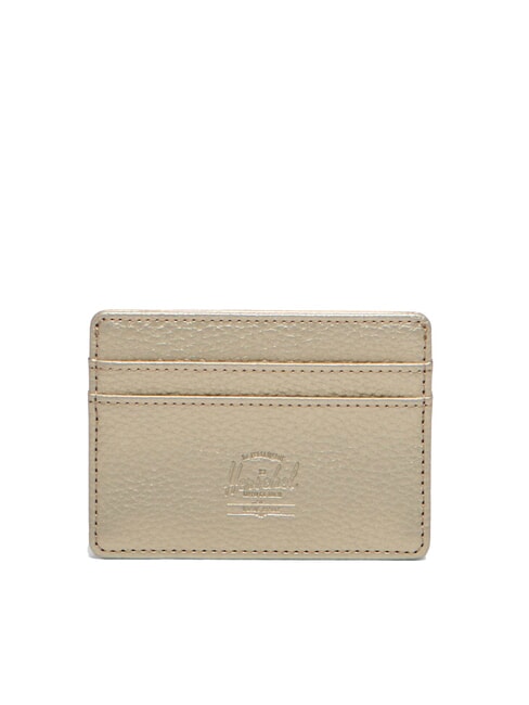 HERSCHEL CHARLIE Flat card holder gold metallic - Men’s Wallets