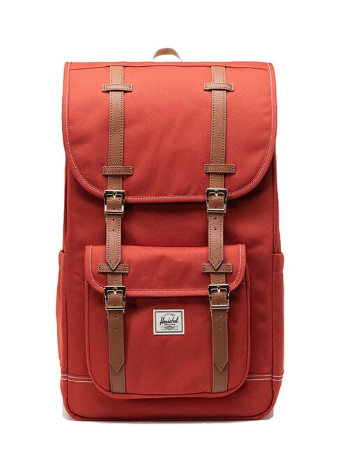 HERSCHEL LITTLE AMERICA  Standard size backpack red ochre/white stitch - Backpacks & School and Leisure