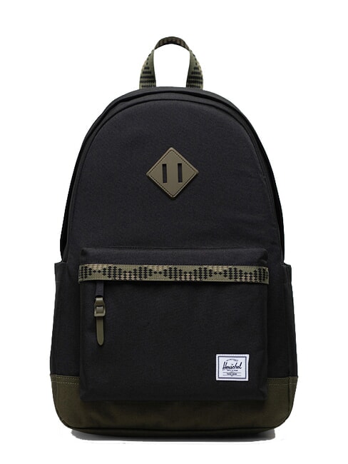 HERSCHEL HERITAGE  Backpack black/ivy green - Backpacks & School and Leisure