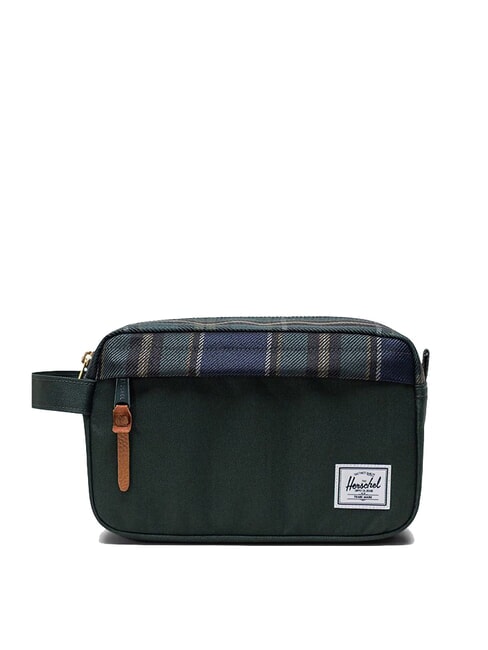 HERSCHEL CHAPTER Travel Beauty darkest spruce winter plaid - Beauty Case