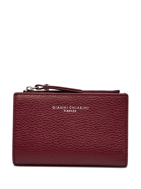 GIANNI CHIARINI GRANA DOLLARO  Small leather wallet wine berry - Women’s Wallets