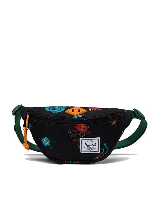 HERSCHEL HERITAGE Pouch with name tag monster dance black - Hip pouches