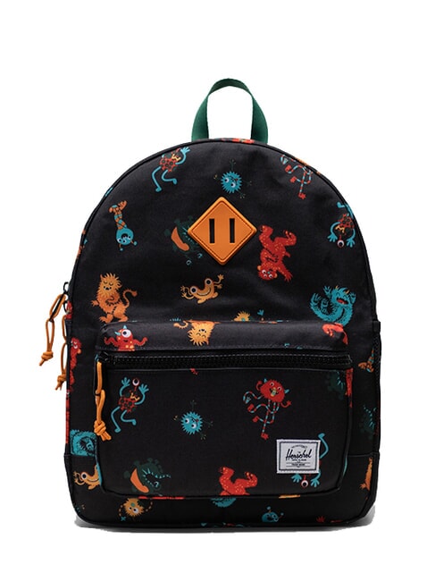 HERSCHEL HETITAGE YOUTH Backpack monster dance black - Backpacks & School and Leisure
