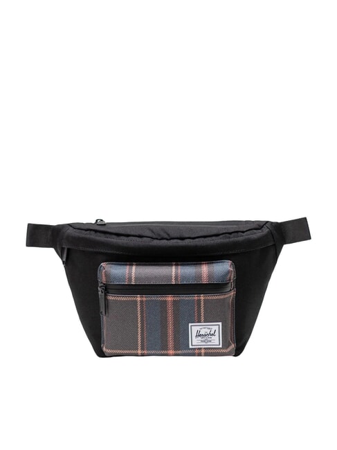 HERSCHEL POP QUIZ Bum bag with pocket black winter plaid - Hip pouches