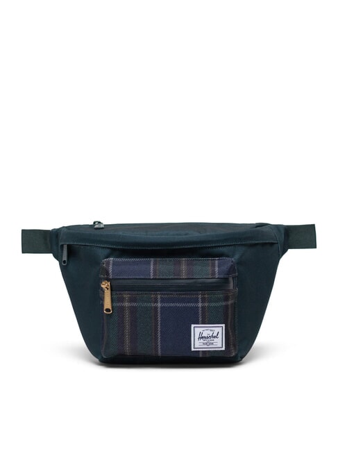 HERSCHEL POP QUIZ Bum bag with pocket darkest spruce winter plaid - Hip pouches