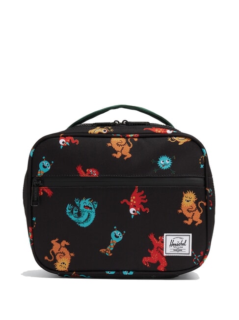 HERSCHEL POP QUIZ Thermal lunch bag monster dance black - Kids bags and accessories