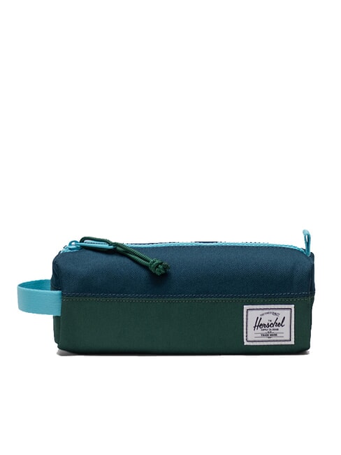 HERSCHEL SETTLEMENT Pencil case hunter green/reflecting pond/sea jet - Cases and Accessories