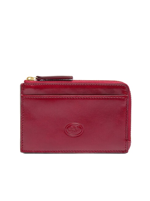 THE BRIDGE STORY DONNA Flat leather card holder with zip currant / gold - Women’s Wallets