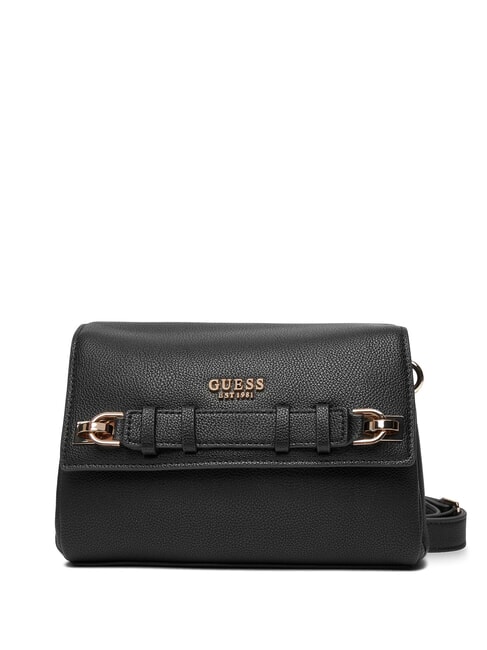 GUESS GREGORIA Shoulder bag with flap BLACK - Women’s Bags