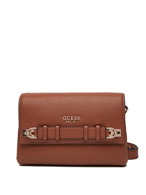 GUESS GREGORIA Shoulder bag with flap COGNAC - Women’s Bags