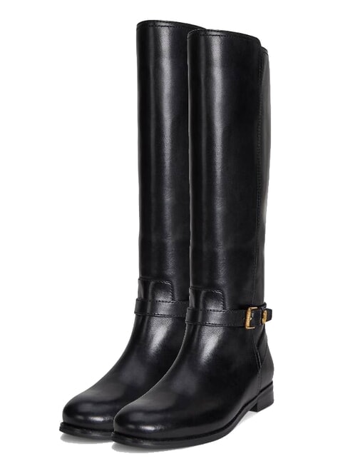 RALPH LAUREN BROOKE TALL 2 High leather boots BLACK - Women’s shoes