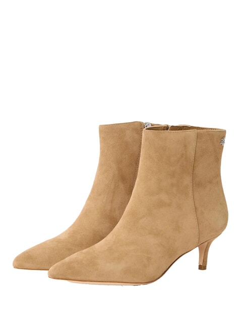 RALPH LAUREN MCKAY Low-heeled suede leather ankle boots camel - Women’s shoes