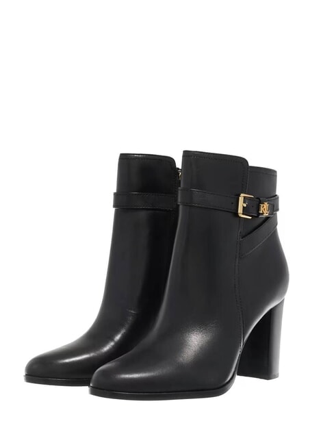 RALPH LAUREN BROOKE 2 High leather ankle boots BLACK - Women’s shoes