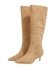 RALPH LAUREN MCKAY High suede leather boots with low heel - Women’s shoes