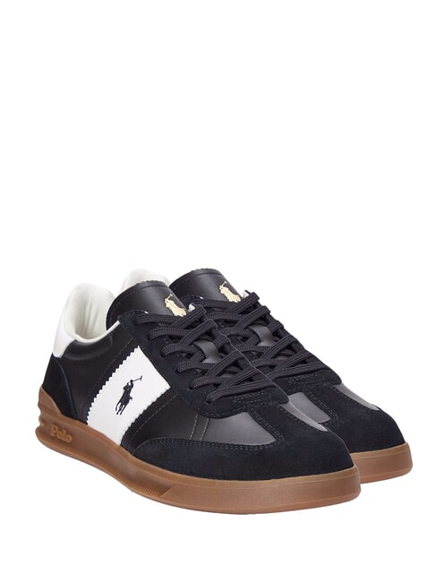 RALPH LAUREN HERITAGE AERA Leather sneakers black / white - Men’s shoes