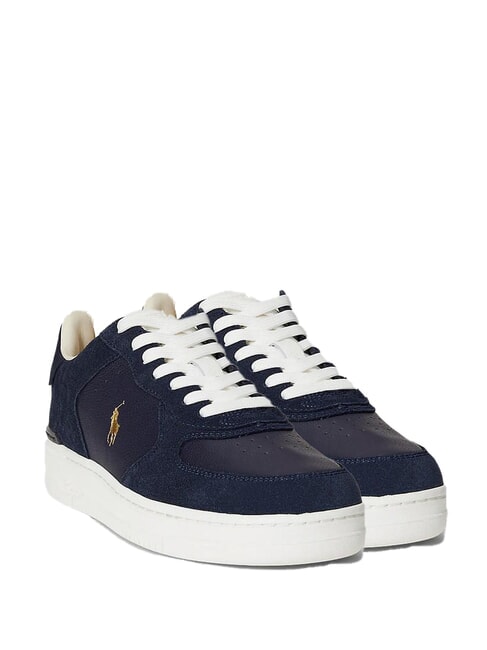 RALPH LAUREN MASTERS COURT Sneakers with suede leather inserts navy2 - Men’s shoes