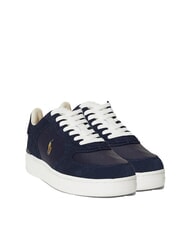 RALPH LAUREN MASTERS COURT Sneakers with suede leather inserts - Men’s shoes