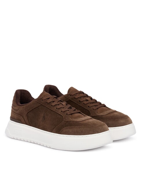RALPH LAUREN RLITE COURT Suede leather sneakers chocolate brown - Men’s shoes