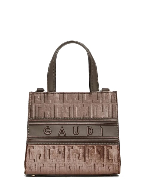 GAUDÌ ADA VELUR S Small bag with velvet inserts taupe - Women’s Bags