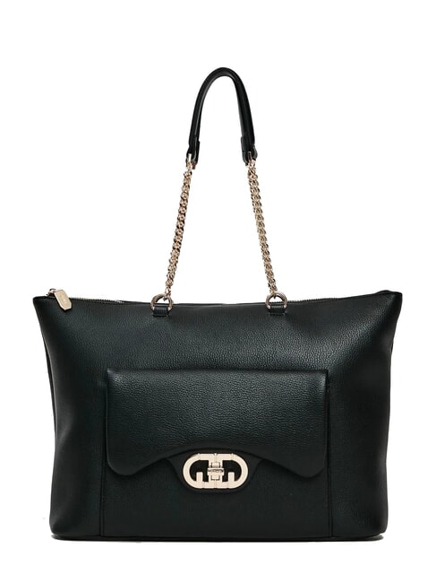 GAUDÌ ELLA Shopping bag with chain handles BLACK - Women’s Bags
