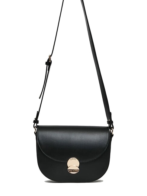 GAUDÌ EVELYN Medium shoulder bag with flap BLACK - Women’s Bags