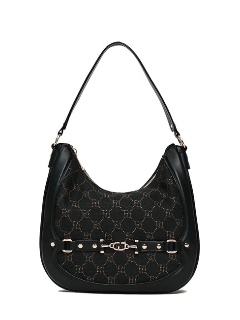 GAUDÌ NEW DIAZ Jacquard logo hobo bag BLACK - Women’s Bags