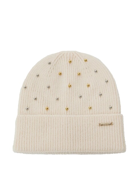 GAUDÌ ESTELLE Beanie hat with studs white - Hats