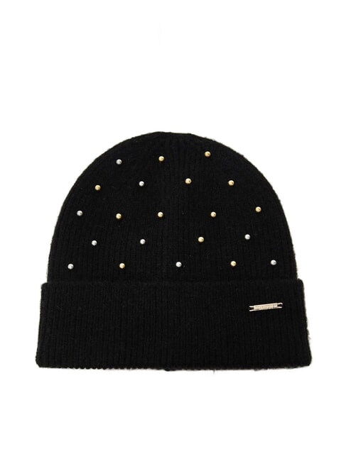 GAUDÌ ESTELLE Beanie hat with studs BLACK - Hats