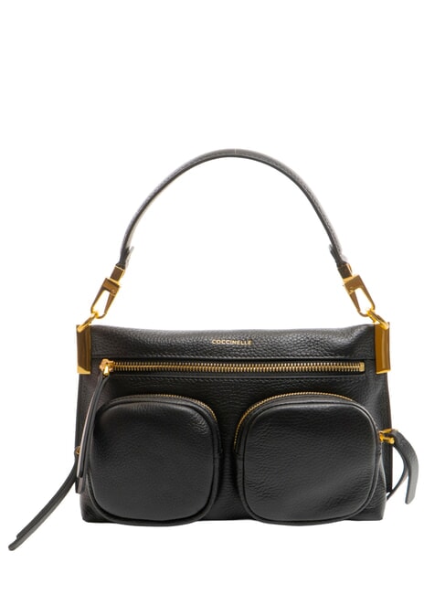 COCCINELLE HYLE Small dual-purpose leather bag Black - Women’s Bags