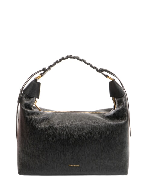 COCCINELLE RHEA Leather shoulder bag with shoulder strap Black - Women’s Bags