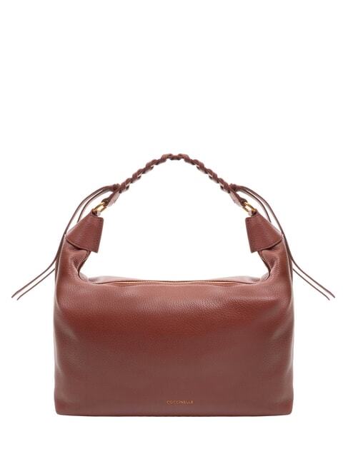 COCCINELLE RHEA Leather shoulder bag with shoulder strap brandy - Women’s Bags
