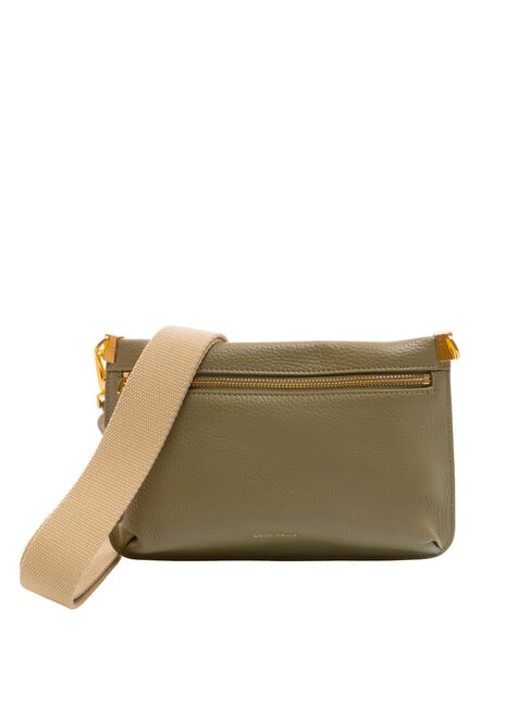 COCCINELLE HYLE Small flat leather shoulder bag laurel green - Women’s Bags
