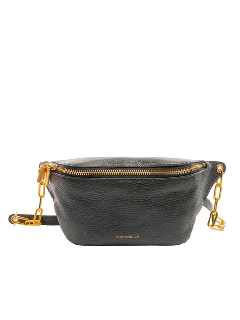 COCCINELLE LILY Mini leather shoulder belt bag Black - Women’s Bags