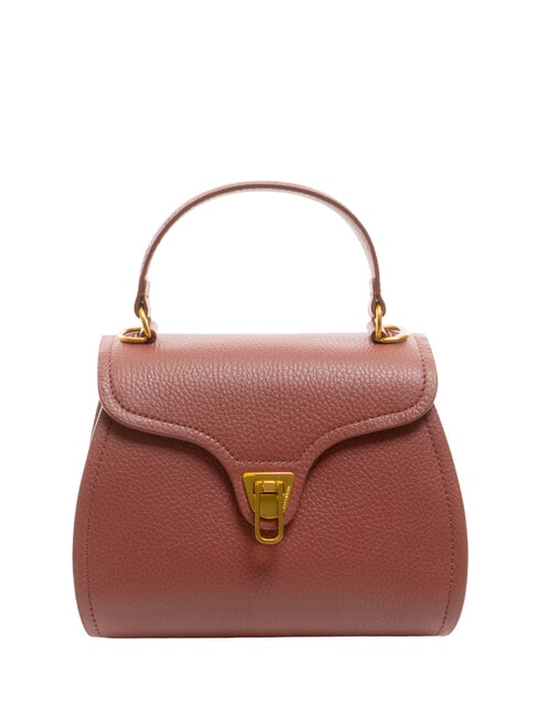 COCCINELLE MARVIN Mini leather handbag with shoulder strap brandy - Women’s Bags
