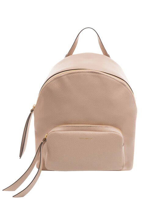 COCCINELLE JEN Round leather backpack with pocket rosette - Women’s Bags