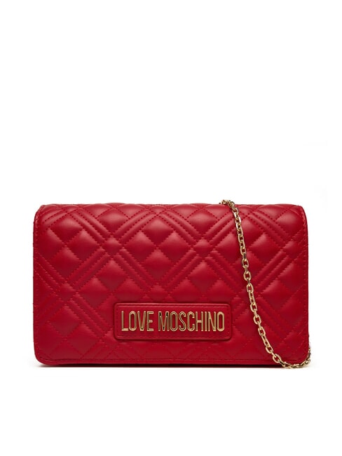 LOVE MOSCHINO SMART DAILY Clutch bag with metal shoulder strap RED - Women’s Bags