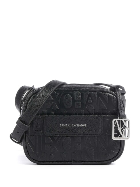 ARMANI EXCHANGE LIZ PEBBLE Camera bag with embossed logo black - Women’s Bags