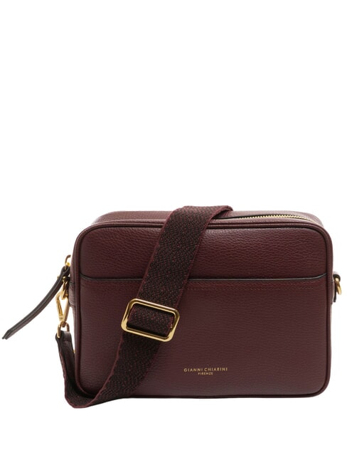 GIANNI CHIARINI NINA Leather camera case bag wine berry - Women’s Bags
