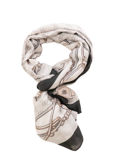 LIUJO LOGO Stole with print ice grey - Scarves