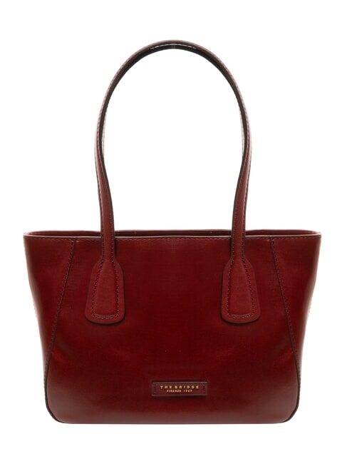 THE BRIDGE MADDALENA Shoulder shopper, in leather Chianti / Bordeaux / Gold - Women’s Bags