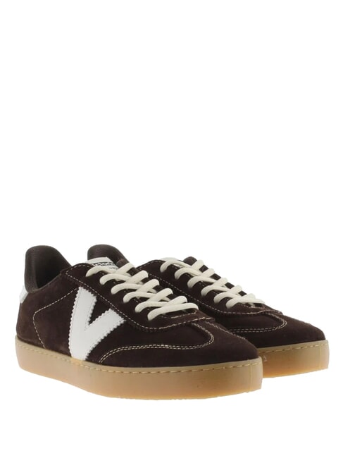 VICTORIA BERLIN Cyclist sneakers in split leather chocolate - Women’s shoes