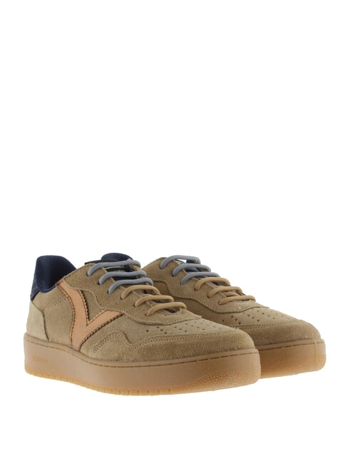 VICTORIA MADRID Suede sneakers with caramel sole beige - Women’s shoes