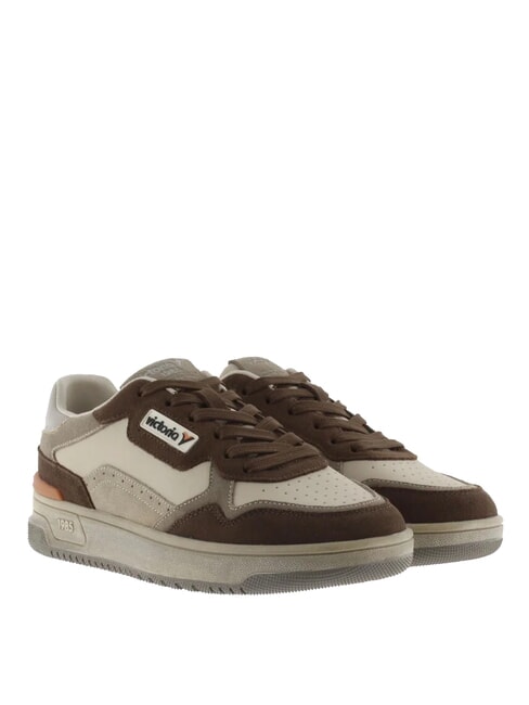 VICTORIA C80-URBAN Vintage logo leather sneakers taupe - Women’s shoes
