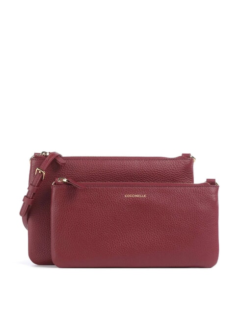COCCINELLE YVONNE Shoulder bag, in leather currant - Women’s Bags