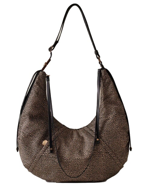 BORBONESE FOLD Shoulder bag OP / NATURAL / BLACK - Women’s Bags